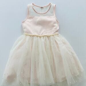American Princess Pink Tulle Girls Dress Size 8 Wedding Flower Girl Pageant